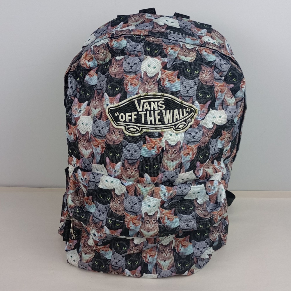 Vans Unisex M Multicolor ASPCA Cat Collage Print Skate Travel Backpack